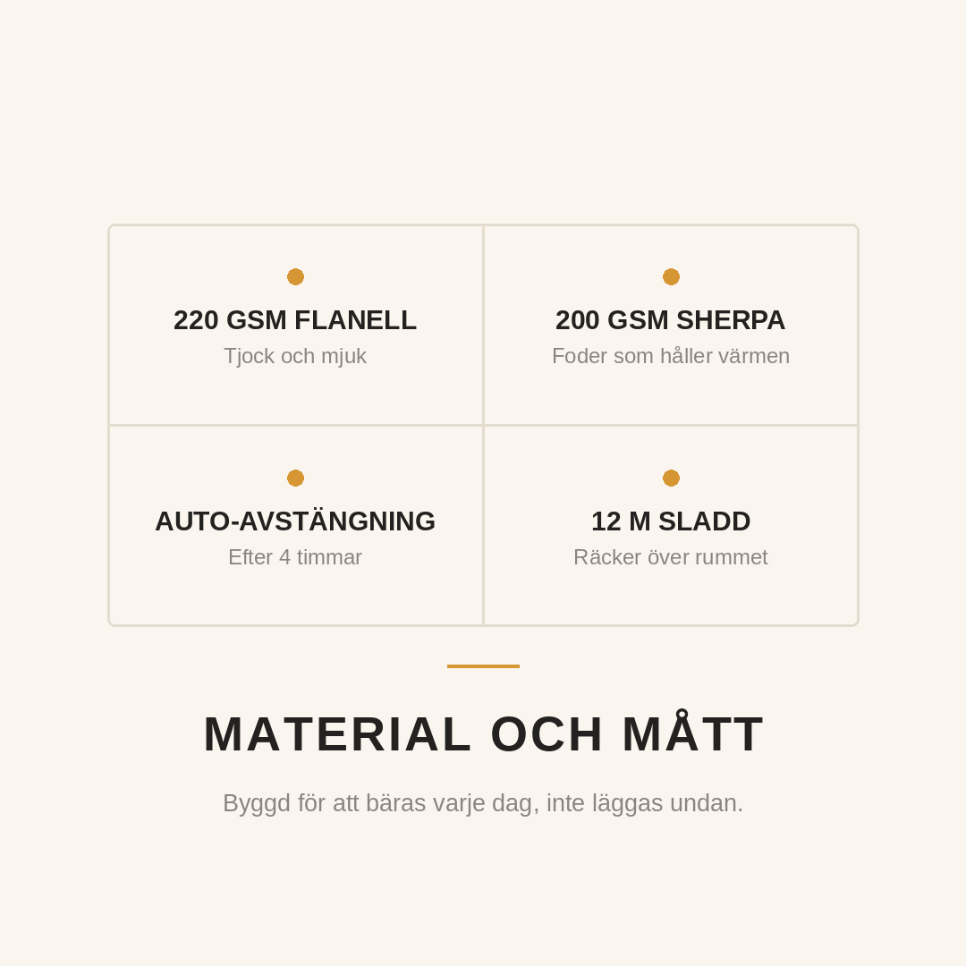 Material och mått