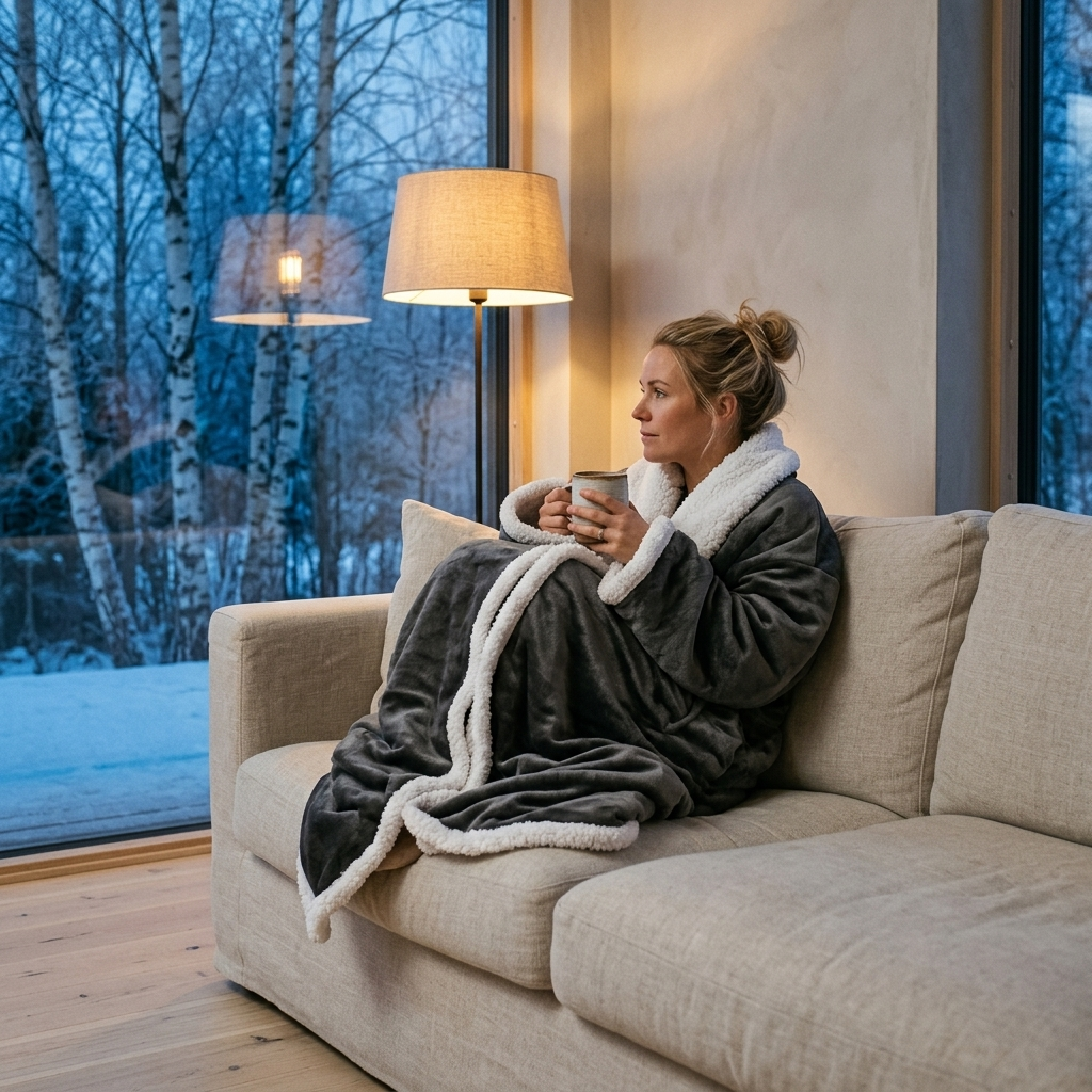 Värmerocken i soffan en vinterkväll
